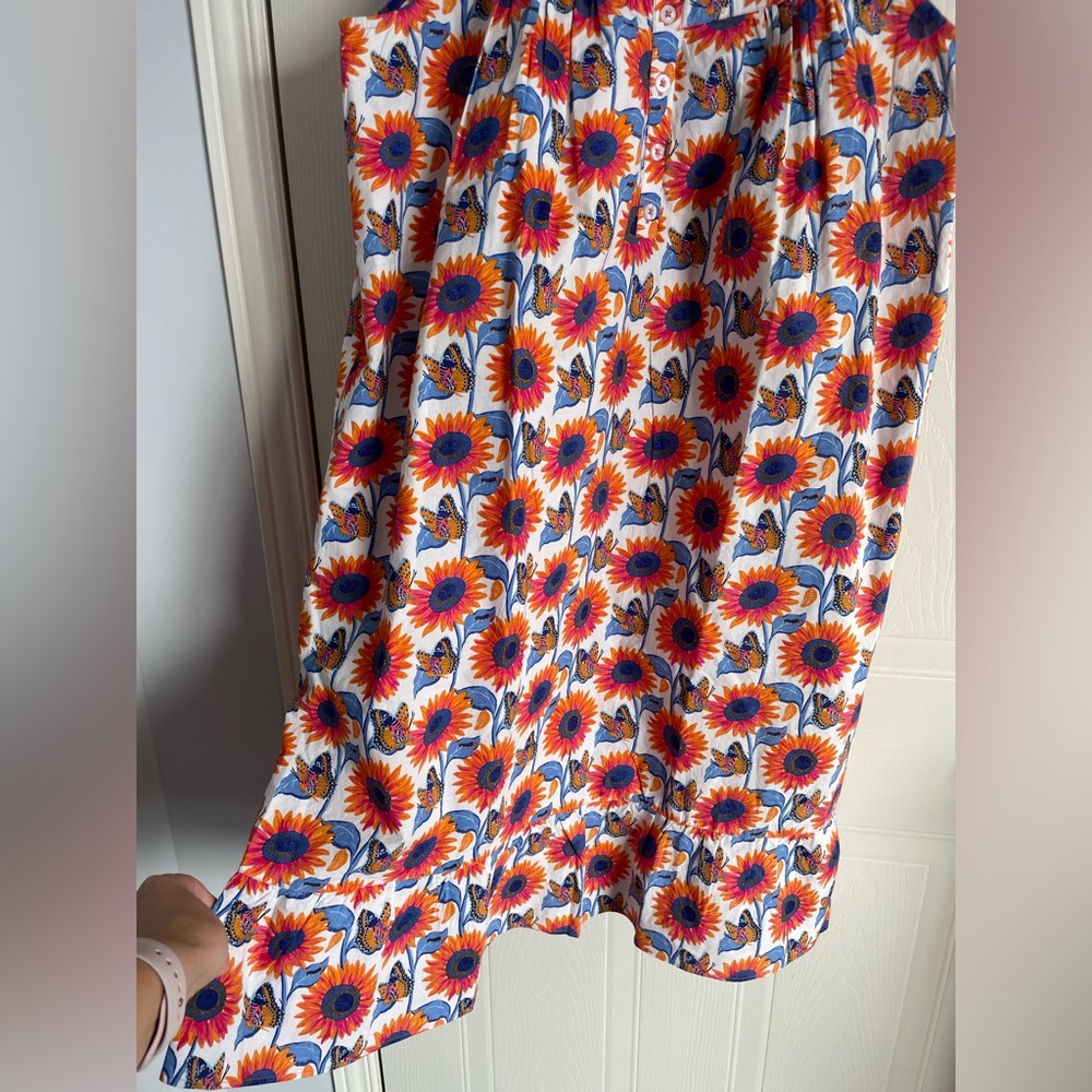 Summer Birthday Dress Denise Rae Sunflower Floral XS NWT Poplin - Picture 6 of 16